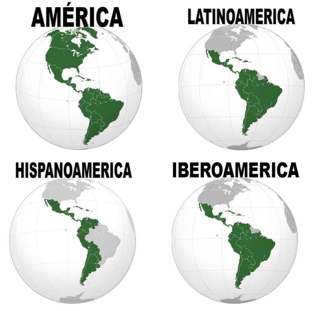 Diferencia entre AMÉRICA, HISPANOAMERICA, LATINOAMERICA E IBEROAMERICA