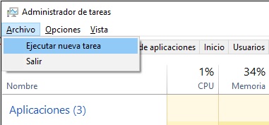 Ejecutar nueva tarea